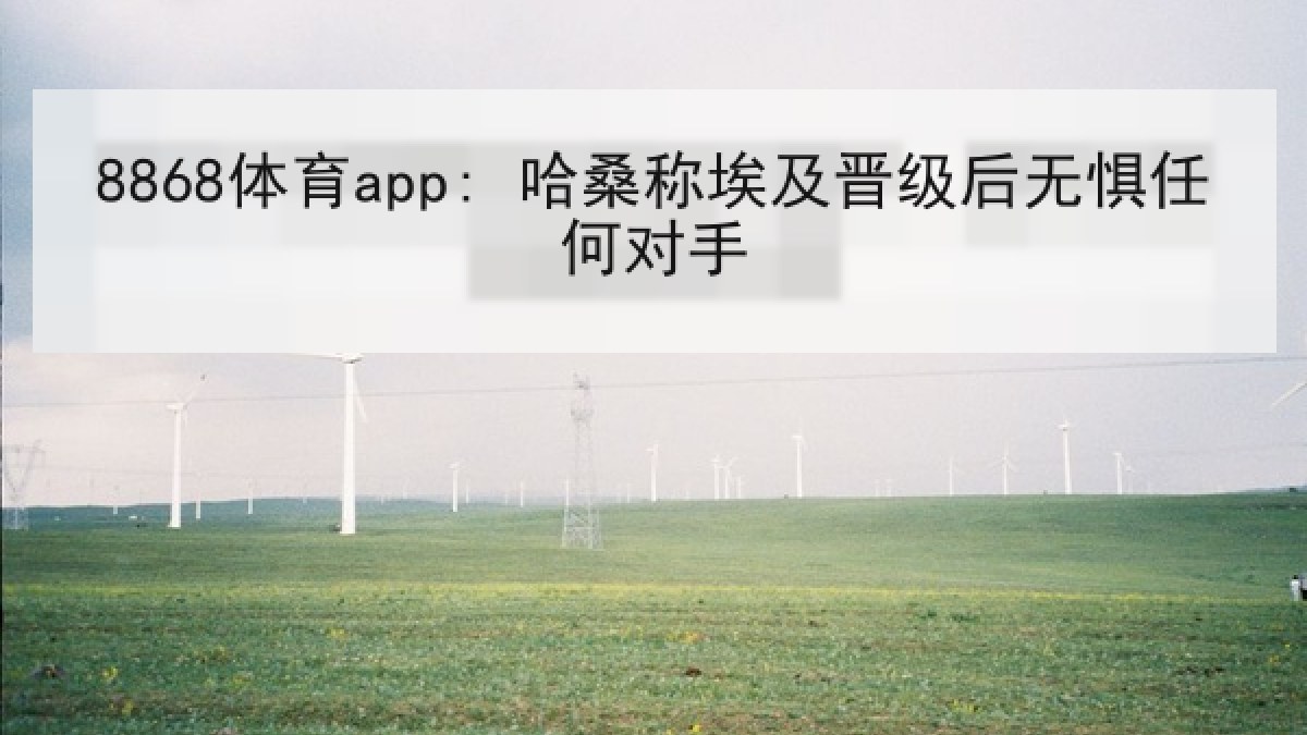 8868体育app: 哈桑称埃及晋级后无惧任何对手